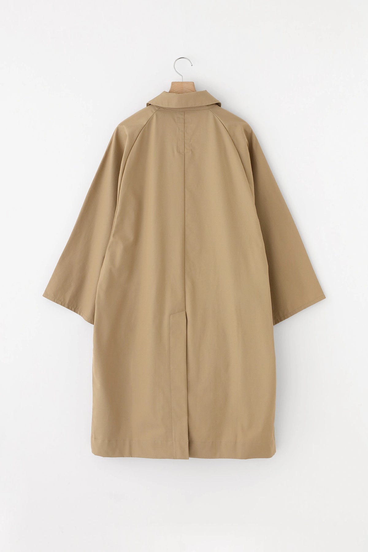 【Expédition prévue vers le 22 septembre】Gabardine haute densité manteau sans col à manches raglan / couleur noisette 