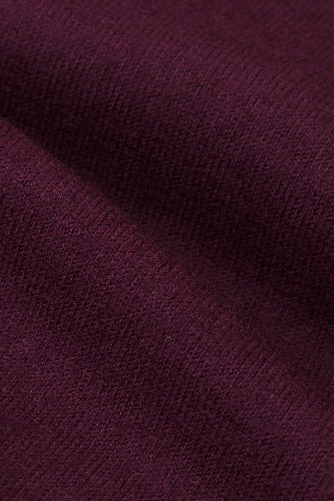 Washable Plain Stitch Wool Squirrel-like Cardigan / Burgundy