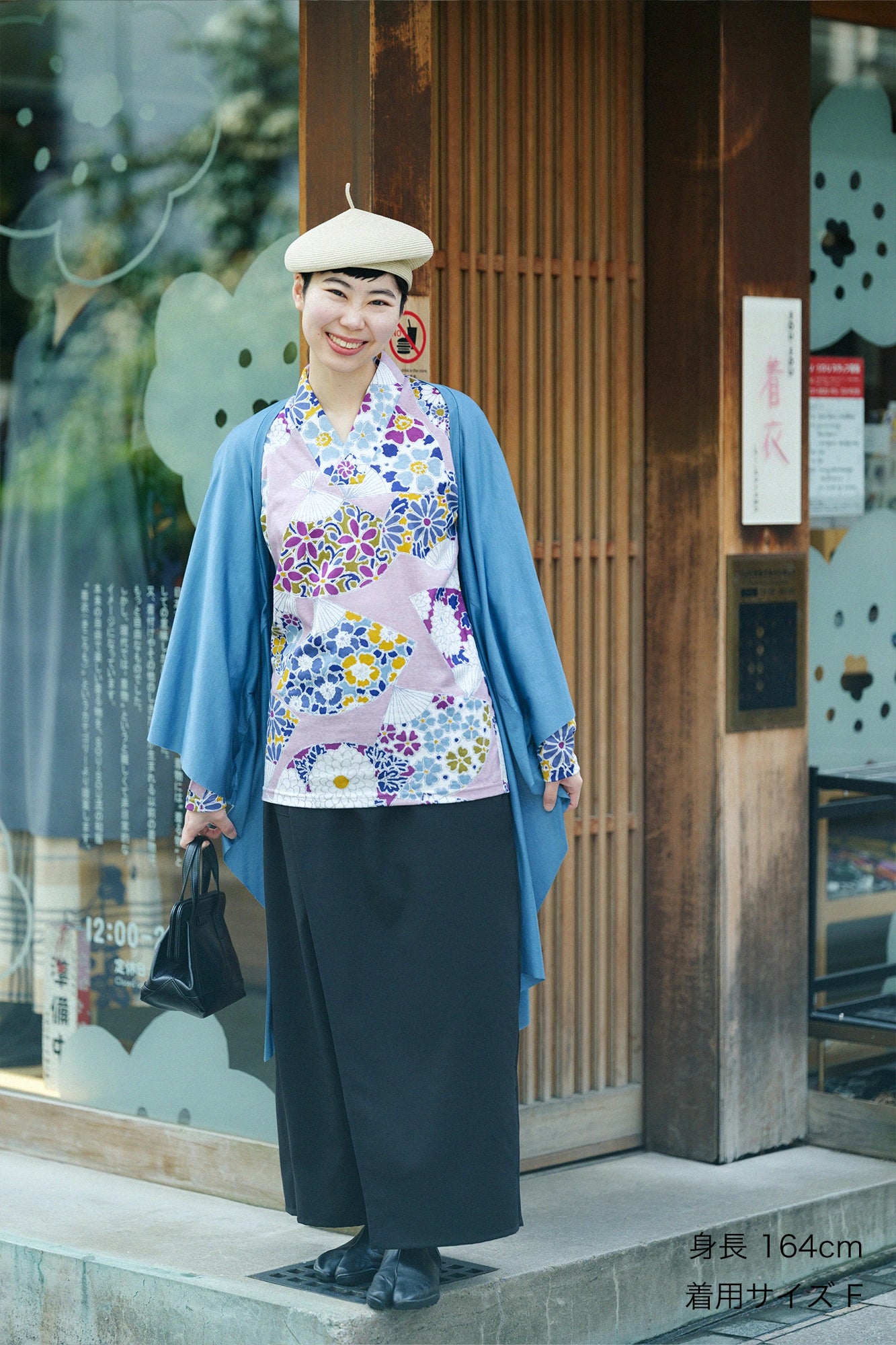GIZA×Lyocell Plain Stitch Squirrel-like Cardigan / Greyish Ash Blue
