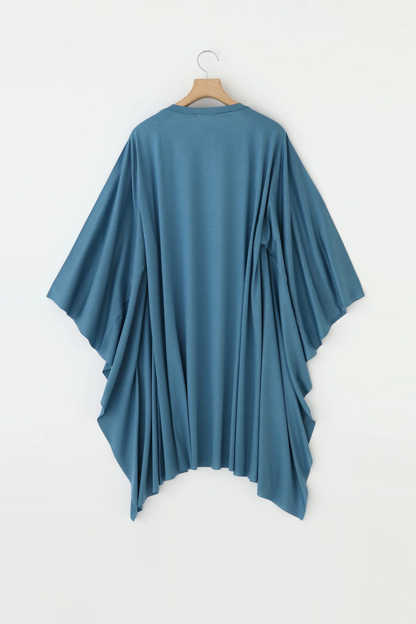 GIZA×Lyocell Plain Stitch Squirrel-like Cardigan / Greyish Ash Blue