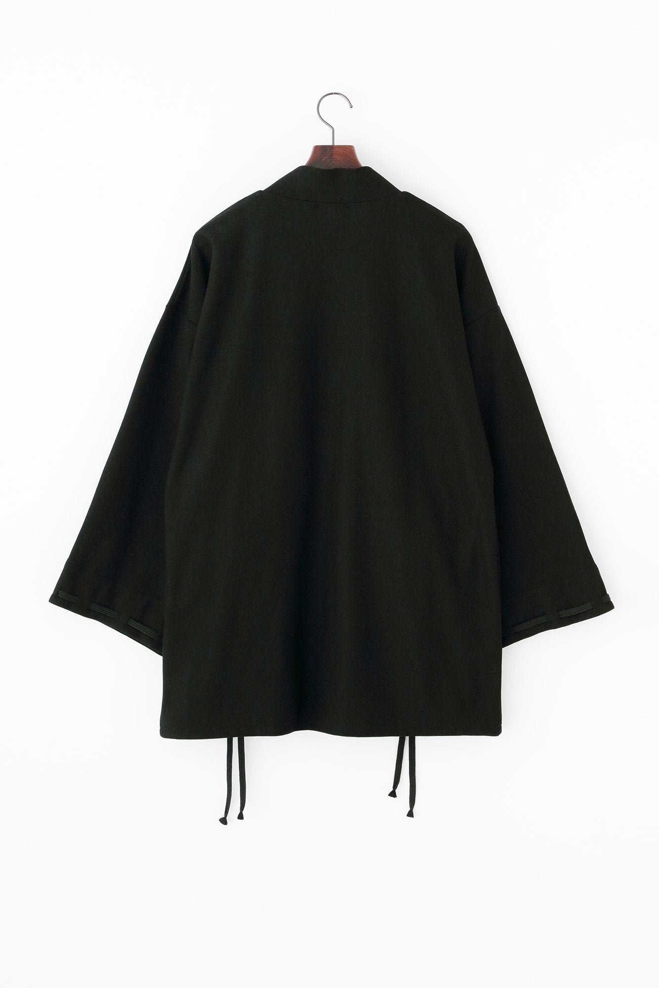 Cotton×Coolmax® Honeycomb Knit Rectangular Sleeve Earl Cardigan / Black