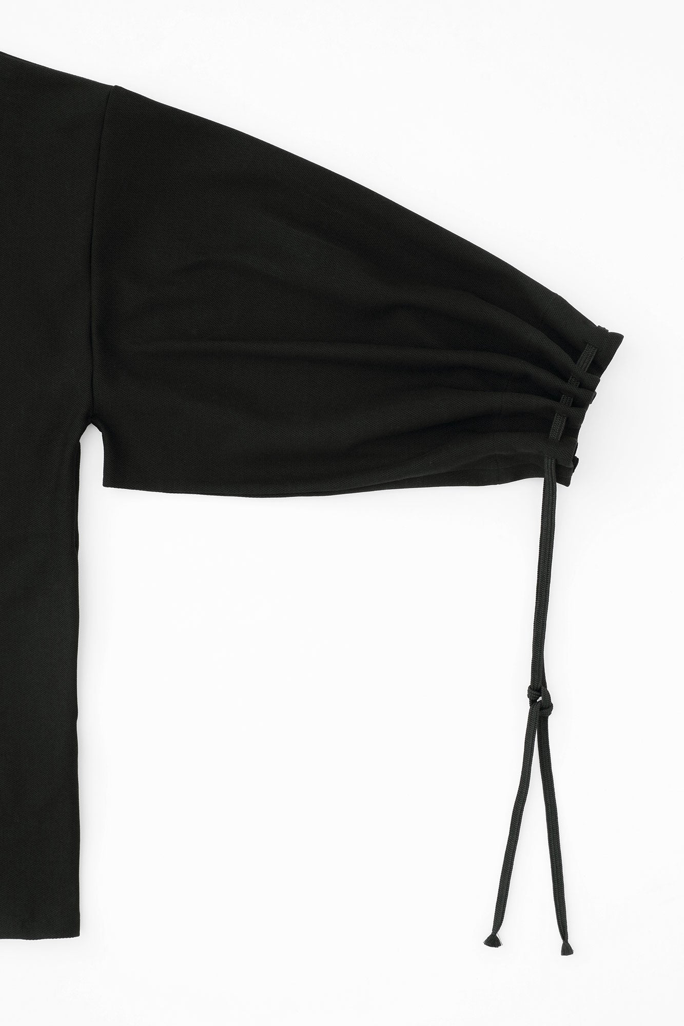 Cotton×Coolmax® Honeycomb Knit Rectangular Sleeve Earl Cardigan / Black