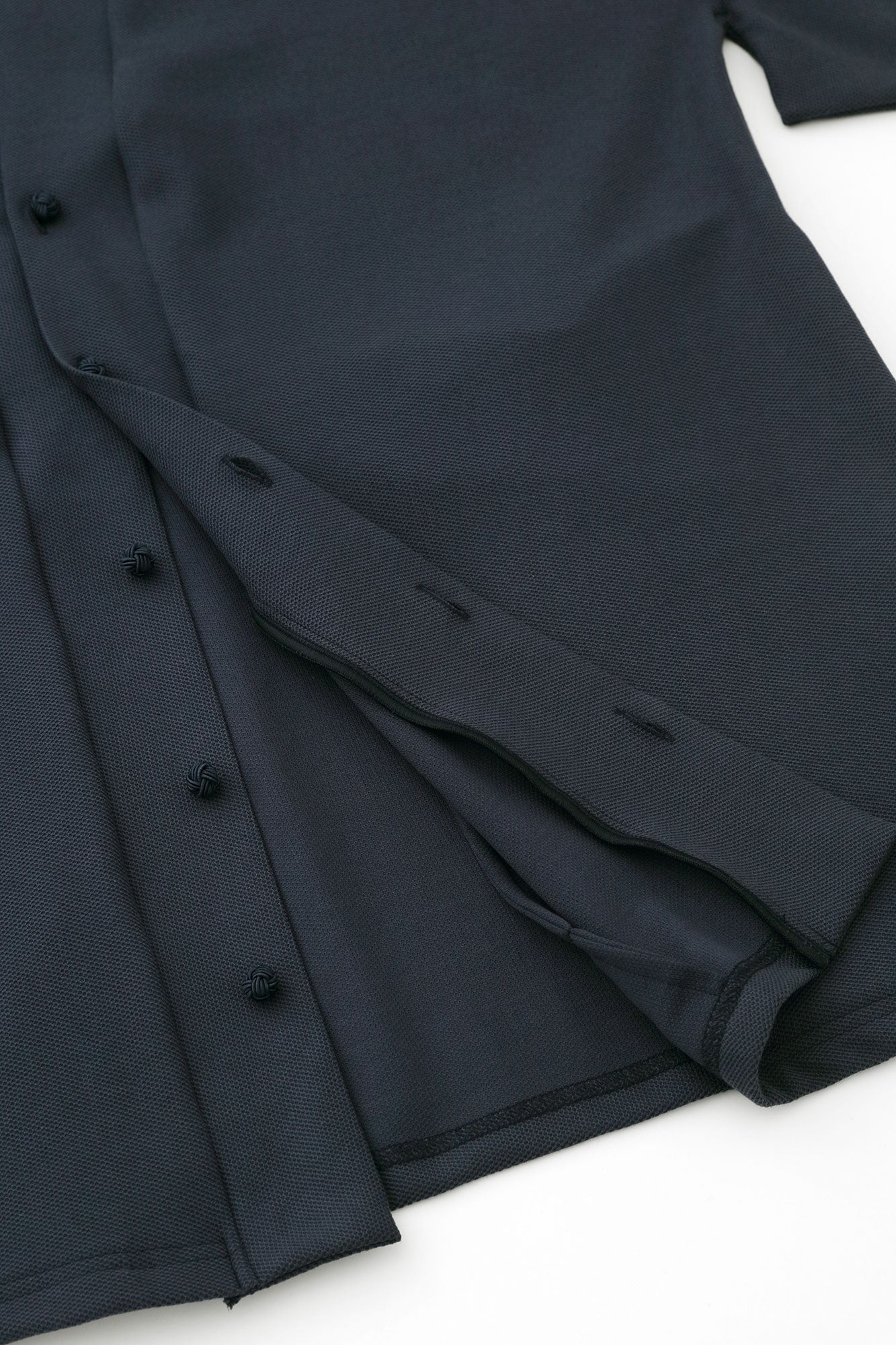 棉×Coolmax®蜂巣編 伯爵外套宫中袖／深藍色