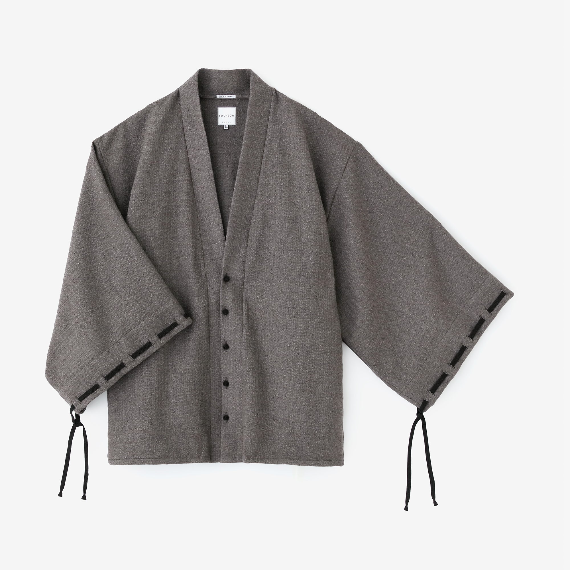 変わり織 伯爵羽織（はくしゃくばおり） 宮中袖（きゅうちゅうそで）／濃灰（こいはい）