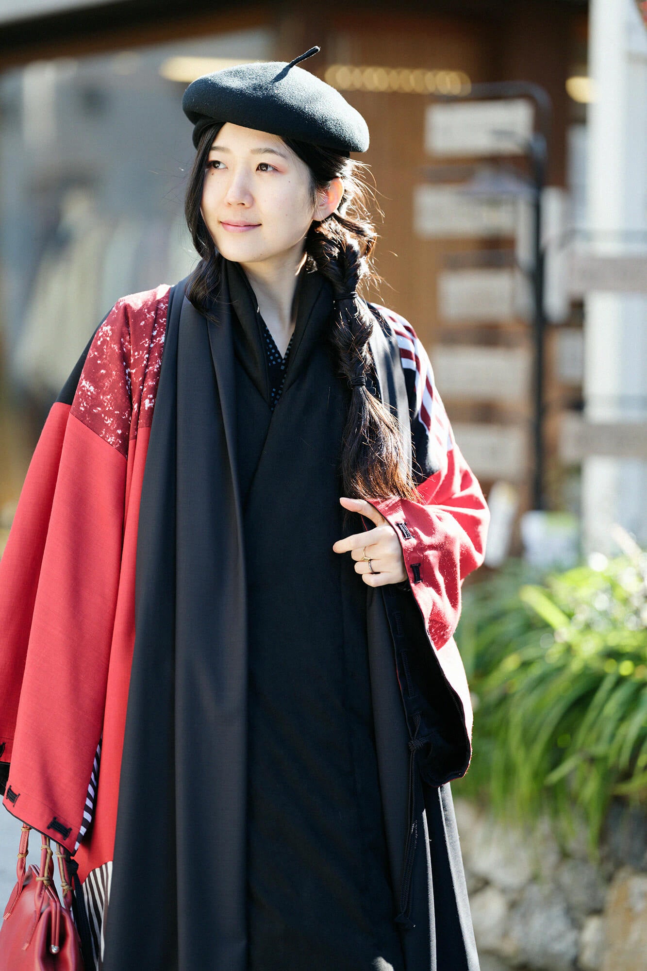 【net限定】フェイクヌバック 長陣羽織（ながしんばおり） 中綿袷（なかわたあわせ）／濡羽色（ぬればいろ）