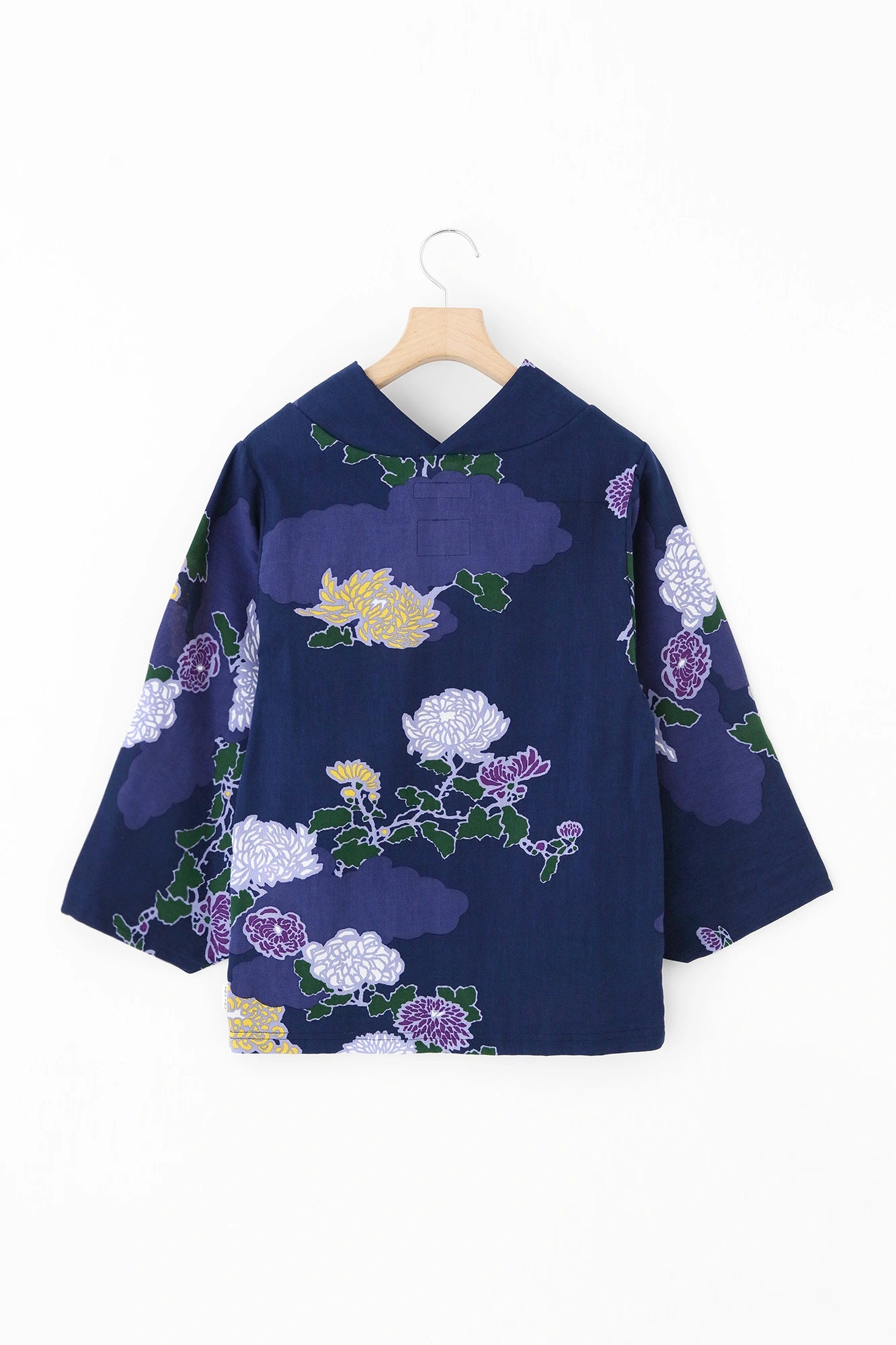 【3月3日頃発送予定】高島縮 40/40 薙（なぎ）ジバン／雲取り（くもどり）に菊