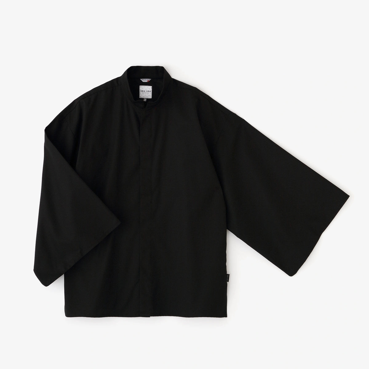 80-count 2-ply Long Staple Cotton Kei Kimono Sleeve Blouse / Black 
