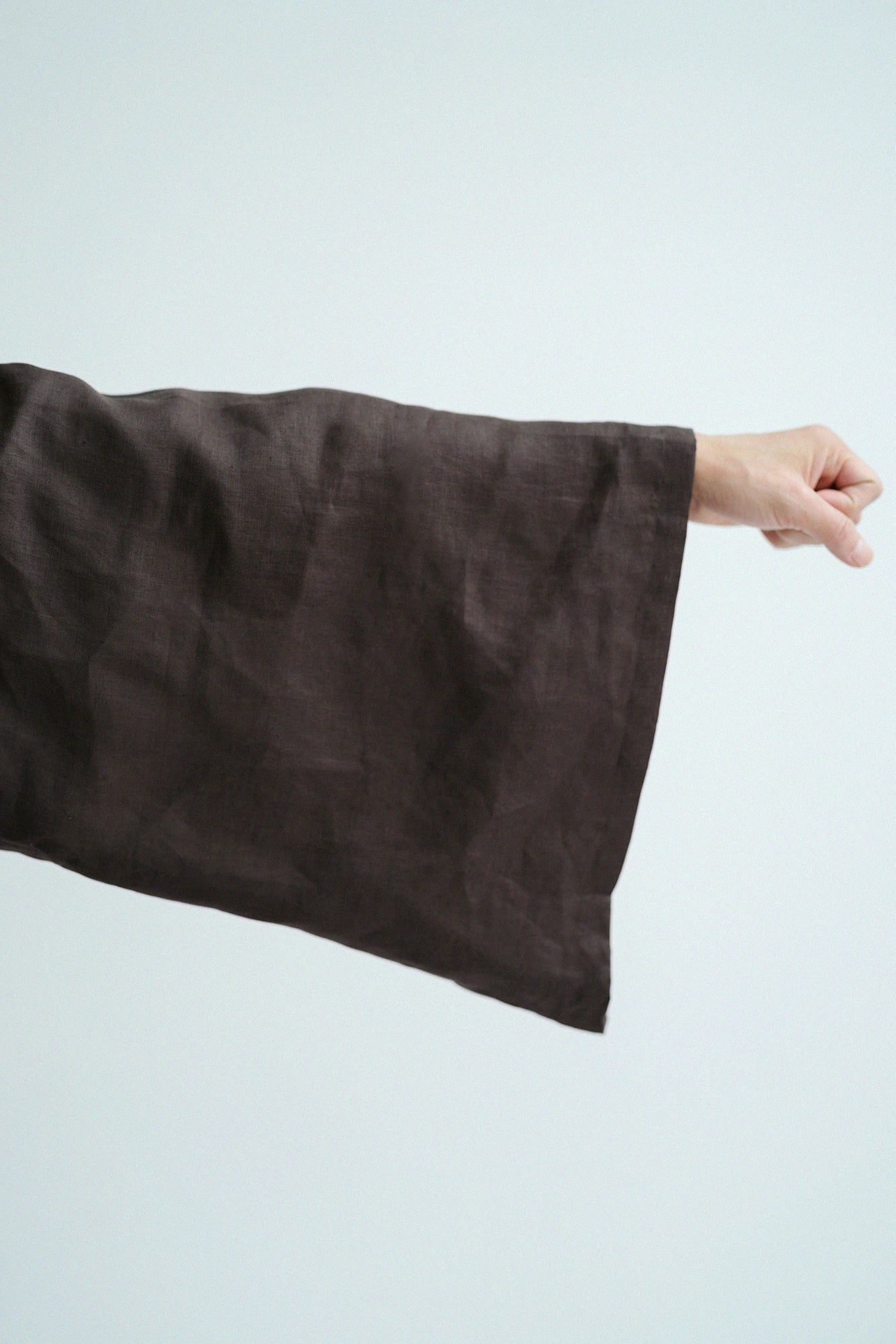 Linen Shinshu Kimono Sleeve Blouse／Sea Otter Color