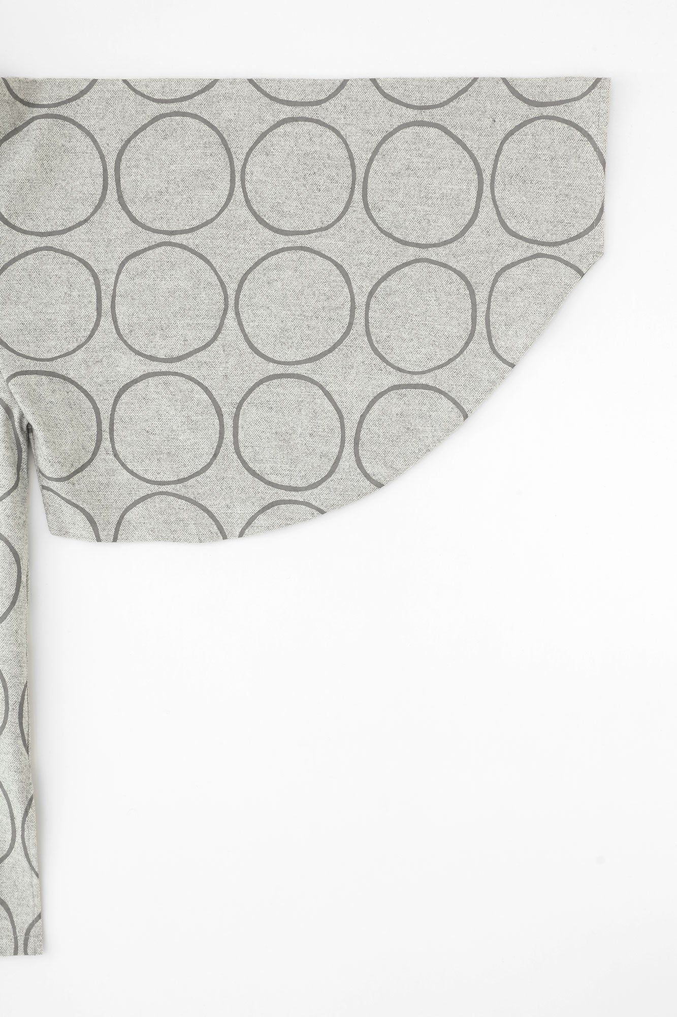 Tweed Naginata Sleeve Long Shirt / Circles and Blank Light Grey