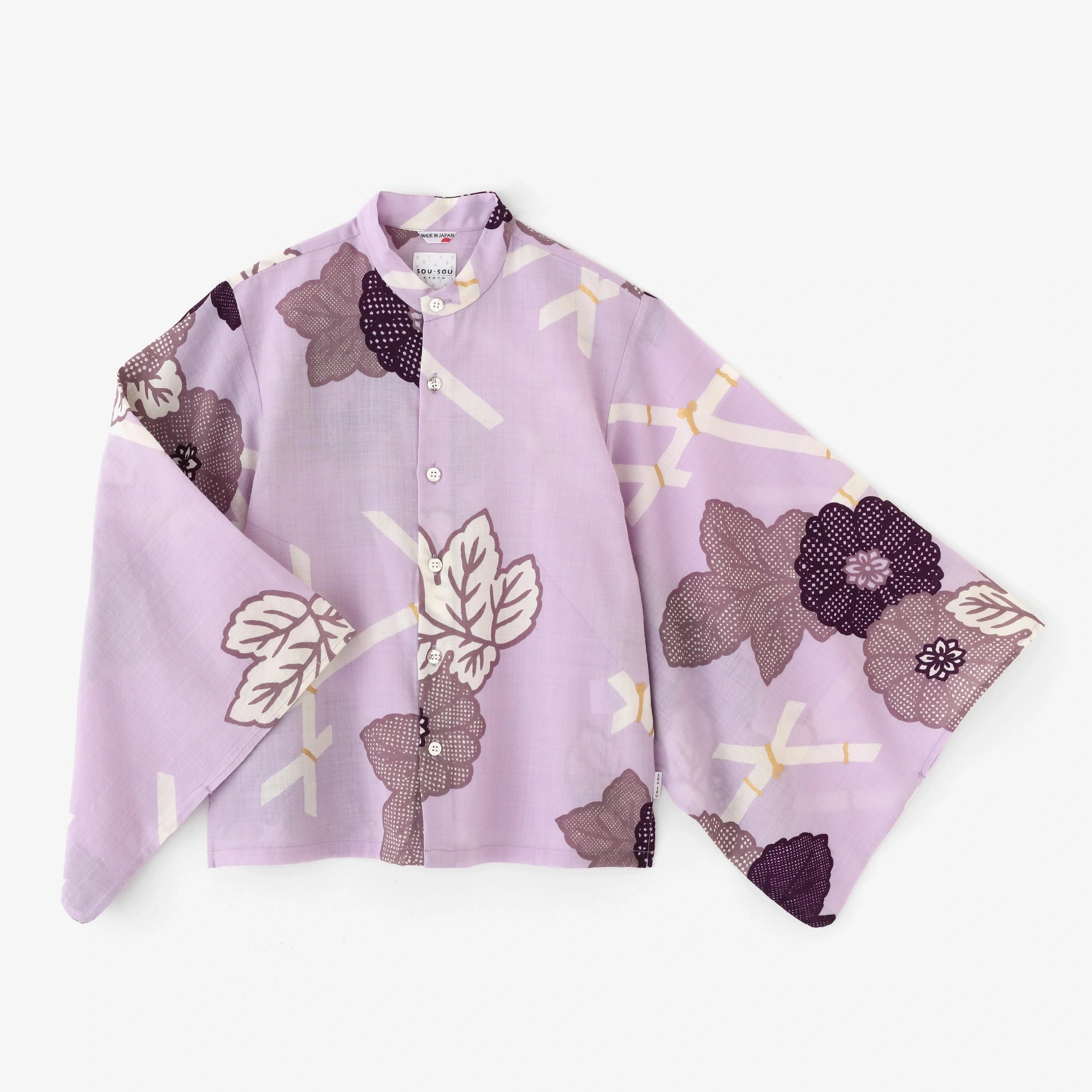 【9/22左右发货】毛斯纶和服袖衬衫／篱菊模様再现