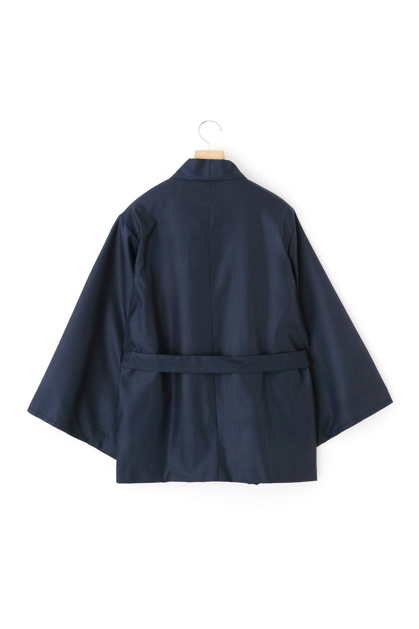 42雙線 梳毛 短羽織外套 附襯裡／黑色