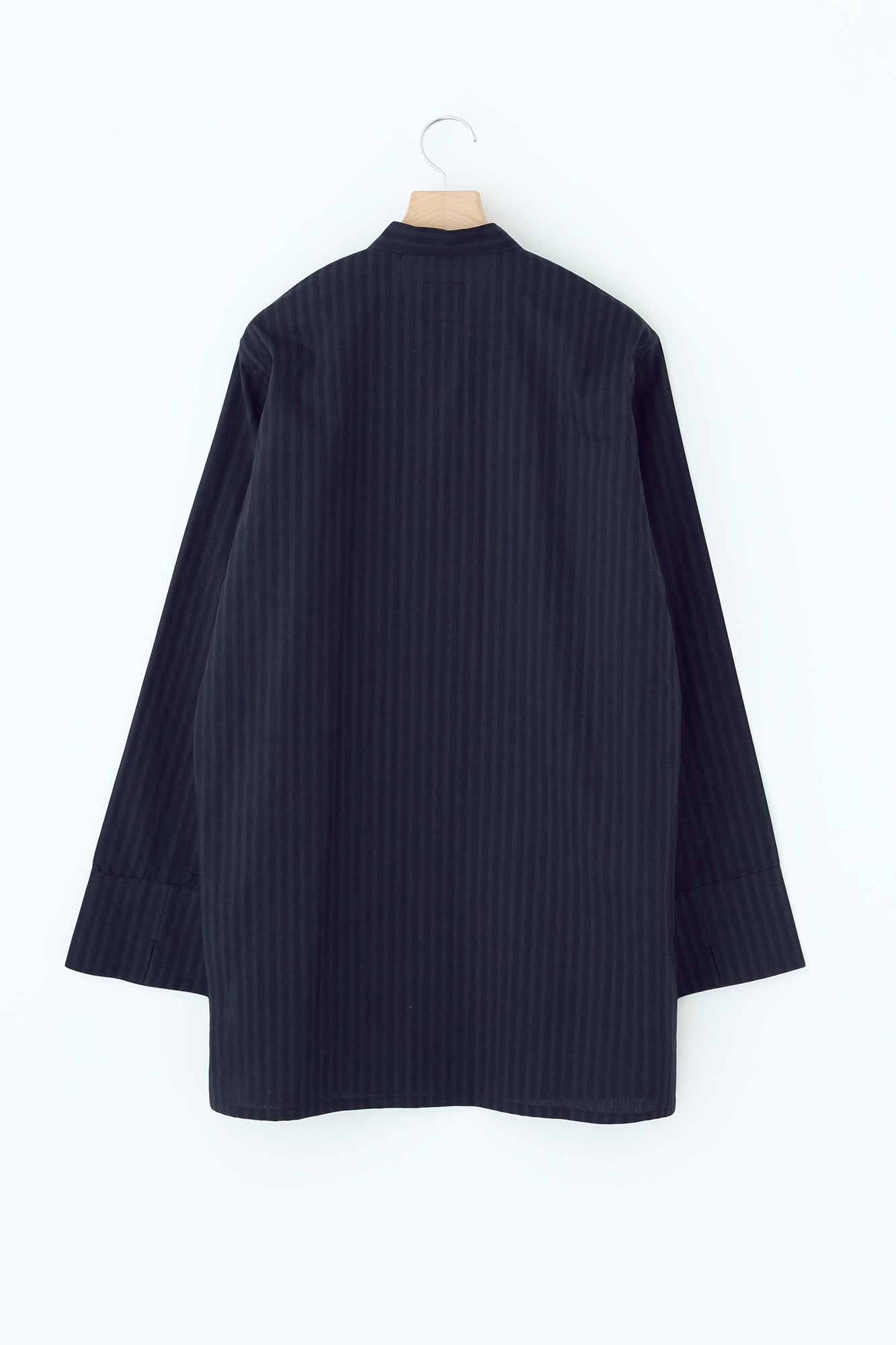 絡み織（からみおり） 円領長襯衣（えんりょうながしんい）／濃紺（のうこん）