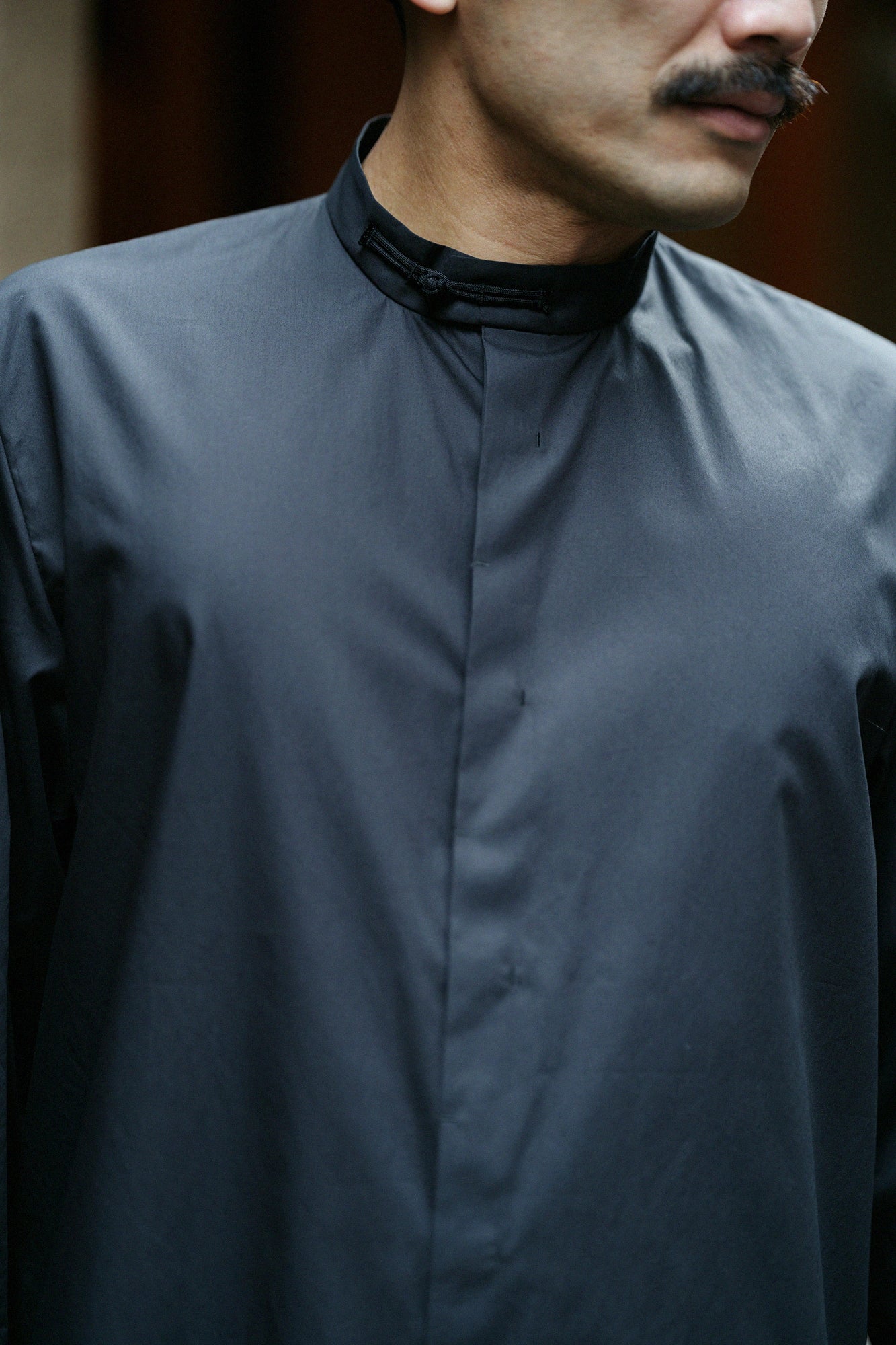 200-fach geflochtenes Rundhals-Langarmshirt (Enryō Nagashin'i) / Nurebairo (Nassfeder-Farbe) 