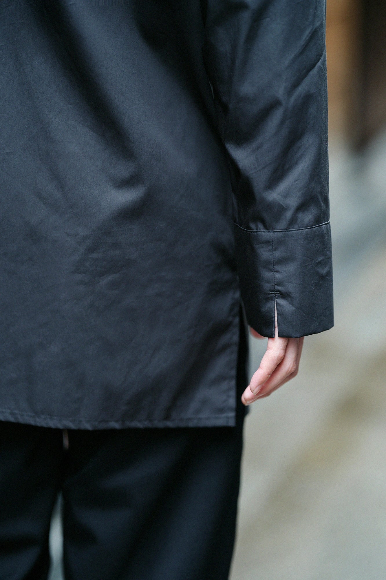 200-fach geflochtenes Rundhals-Langarmshirt (Enryō Nagashin'i) / Nurebairo (Nassfeder-Farbe) 