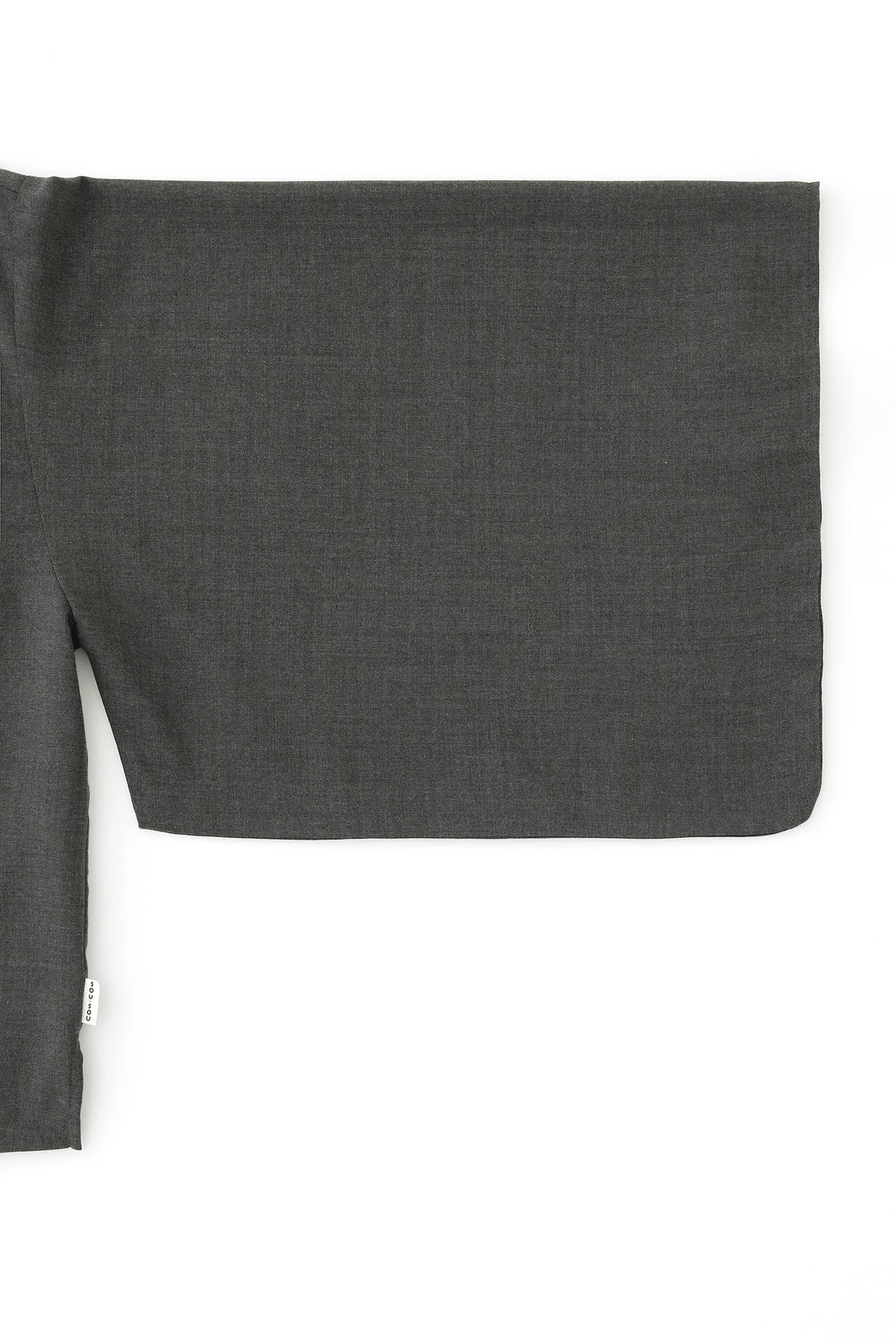 【Expédition prévue vers le 22 septembre】Laine peignée kimono à manches courtes / gris foncé 