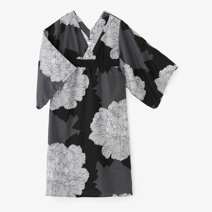 Linen Yukata Dress / Peony
