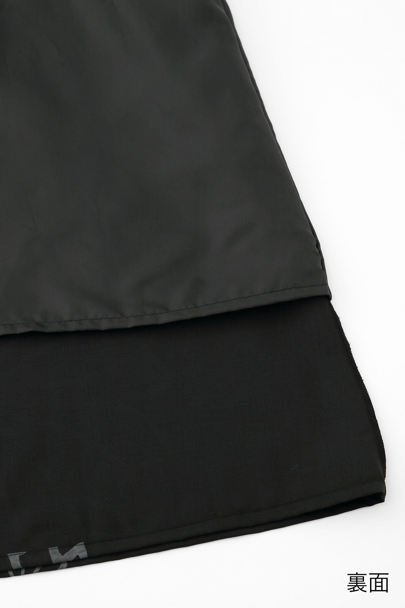 梳毛 半衿和服形洋裝／金襴緞子黑色