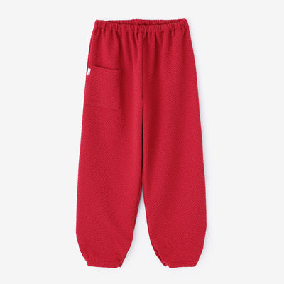 接結（せっけつ）ジャカール 襞（ひだ）もんぺ／緋色（ひいろ）