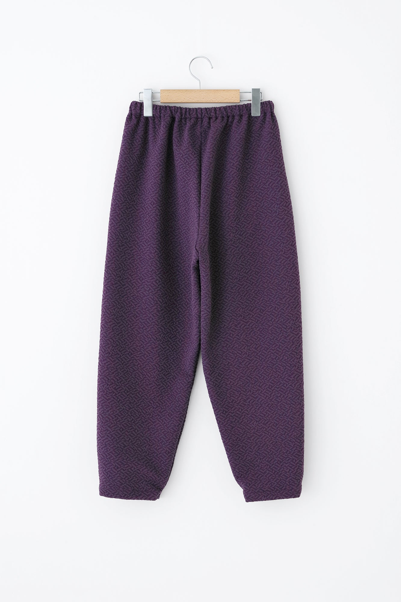 Dual-layered Jacquard Workers Pants/ Dark Purple