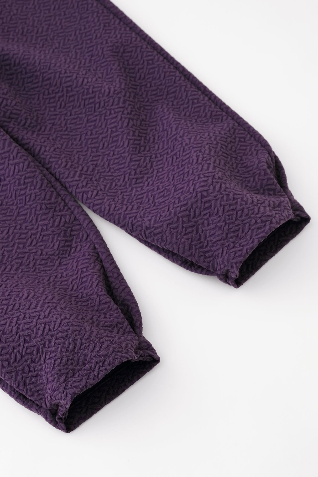 Dual-layered Jacquard Workers Pants/ Dark Purple