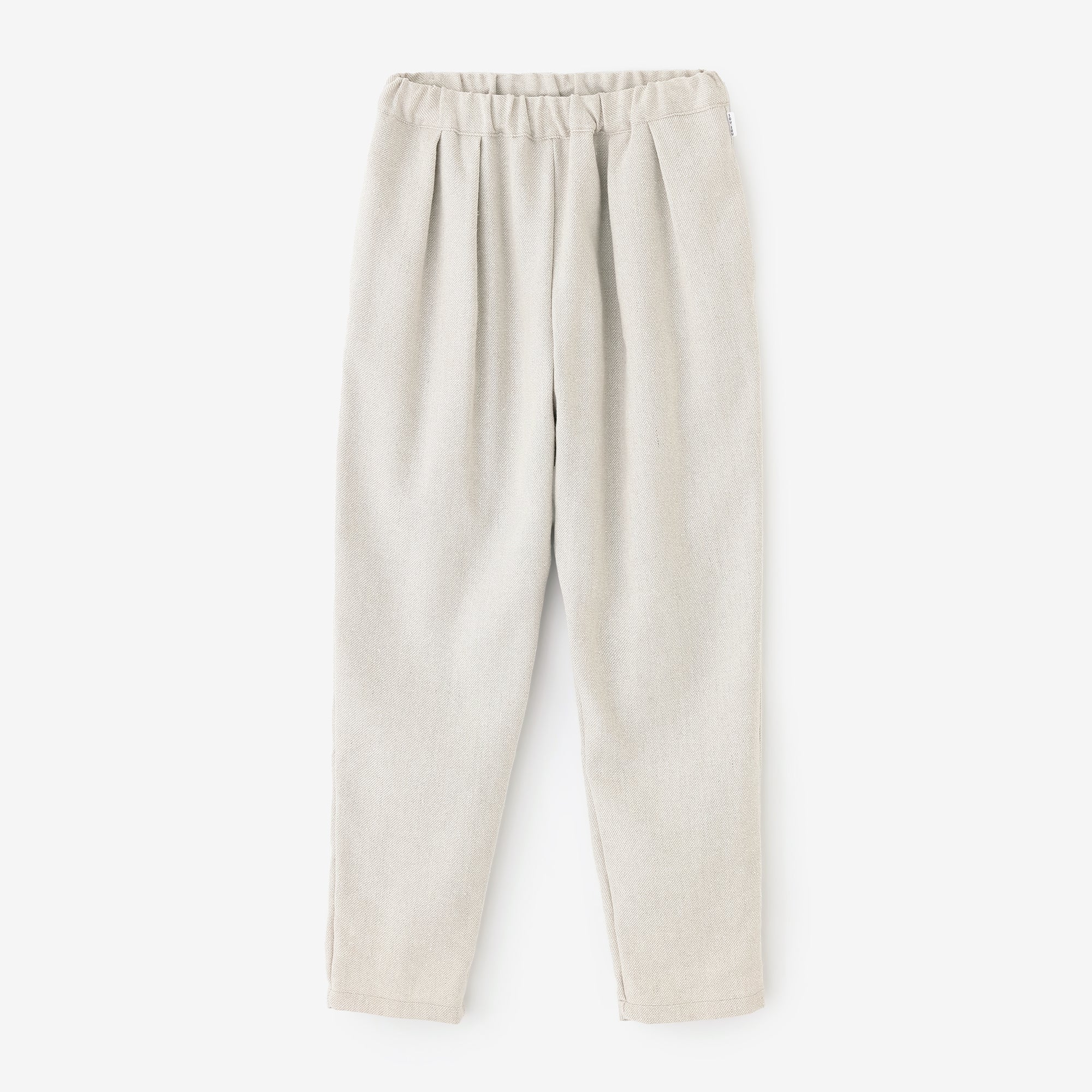 Linen, Silk and Wool Blend Nino Pleated Slim Monpe Pants / Ivory