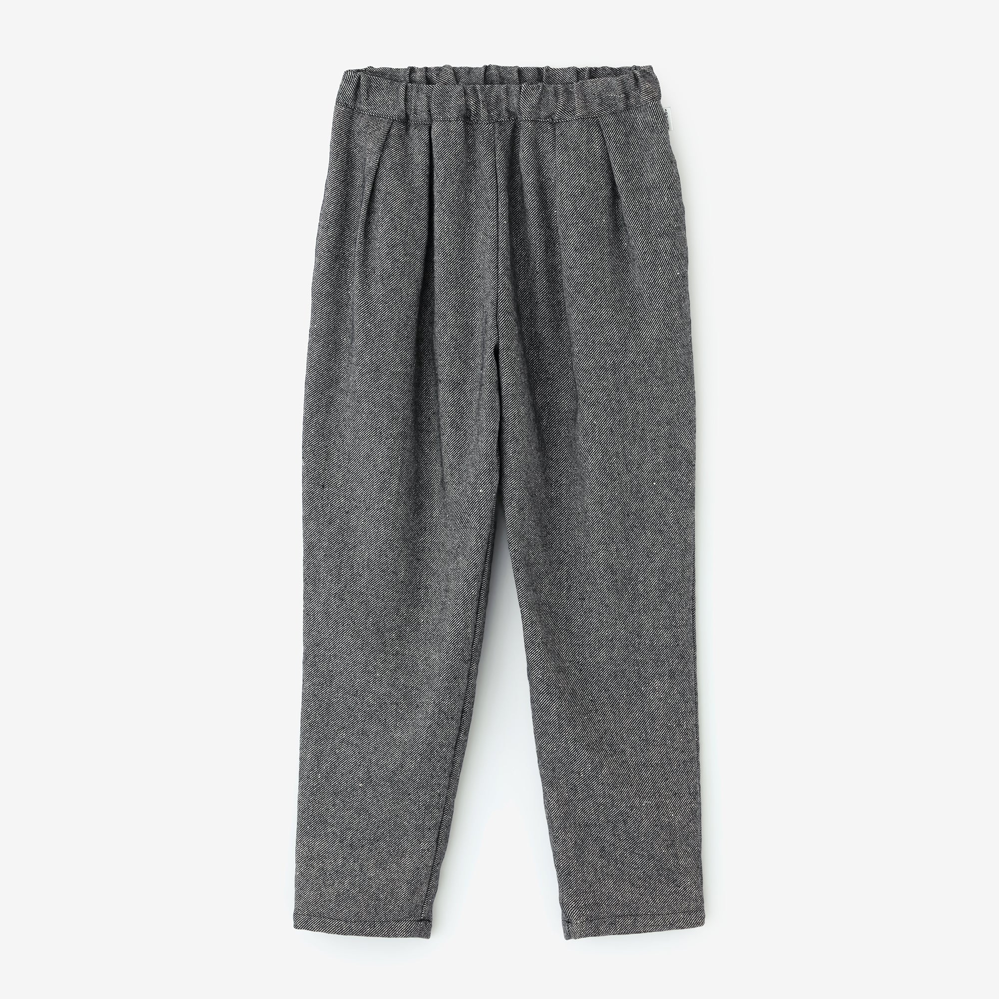 Linen, Silk and Wool Blend Nino Pleated Slim Monpe Pants / Dark Blue