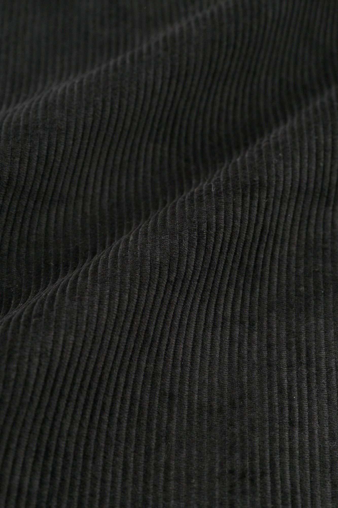 燈芯絨 畝 二褶 闊腿褲 蕾／黑色