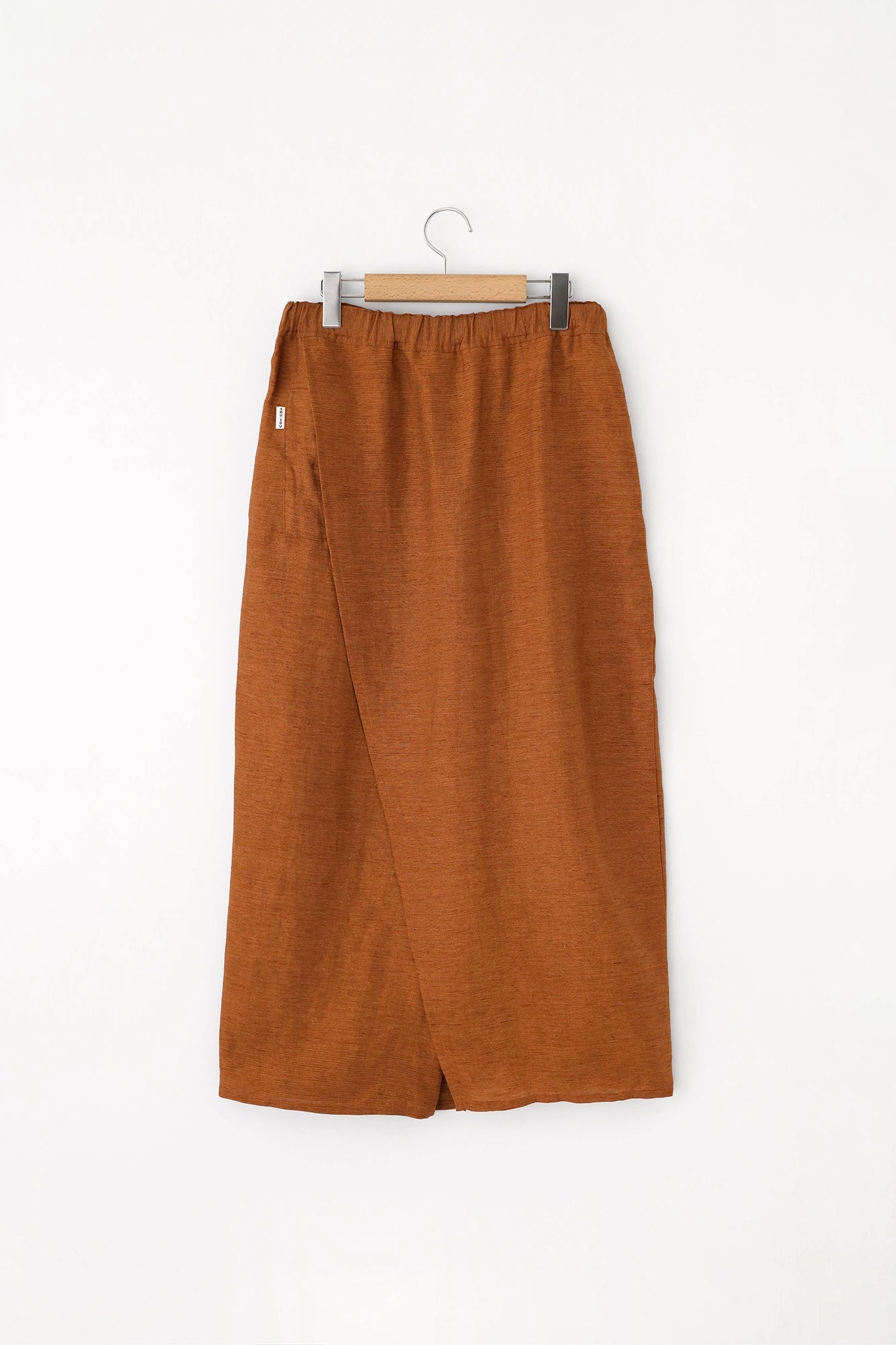 【Ships ard. 4/21】Linen-rayon Wrap Hakama Pants / Reddish Yellow