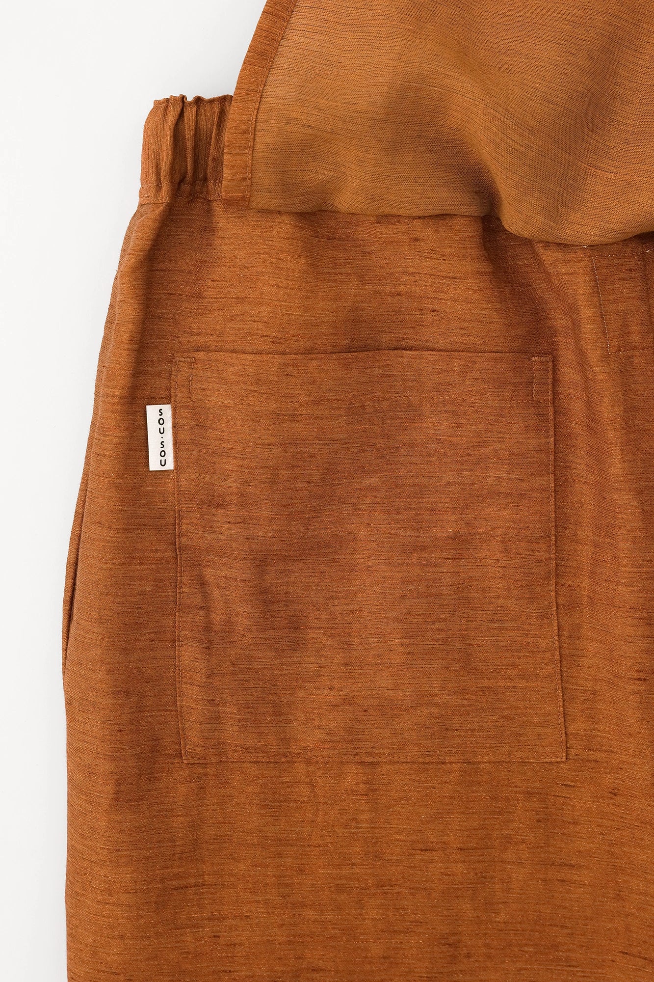 【Ships ard. 4/21】Linen-rayon Wrap Hakama Pants / Reddish Yellow