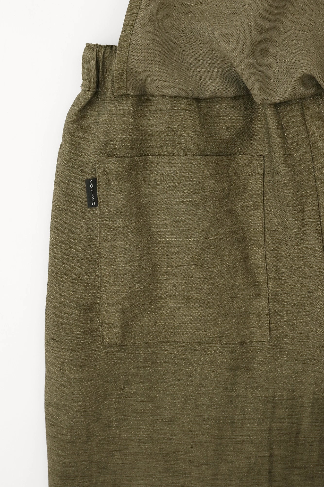 【Ships ard. 4/21】Linen-rayon Wrap Hakama Pants / Olive Brown