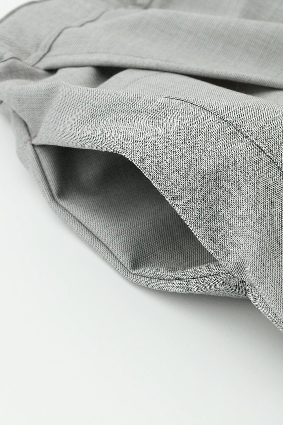 【Ships Ard 9/22】Combed Yarn Twill Weave Wrap Hakama Pants／Pale Grey
