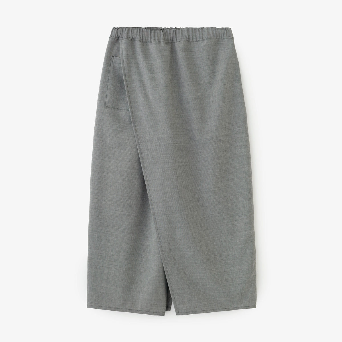 【Ships Ard 9/22】Combed Yarn Twill Weave Wrap Hakama Pants／Light Grey