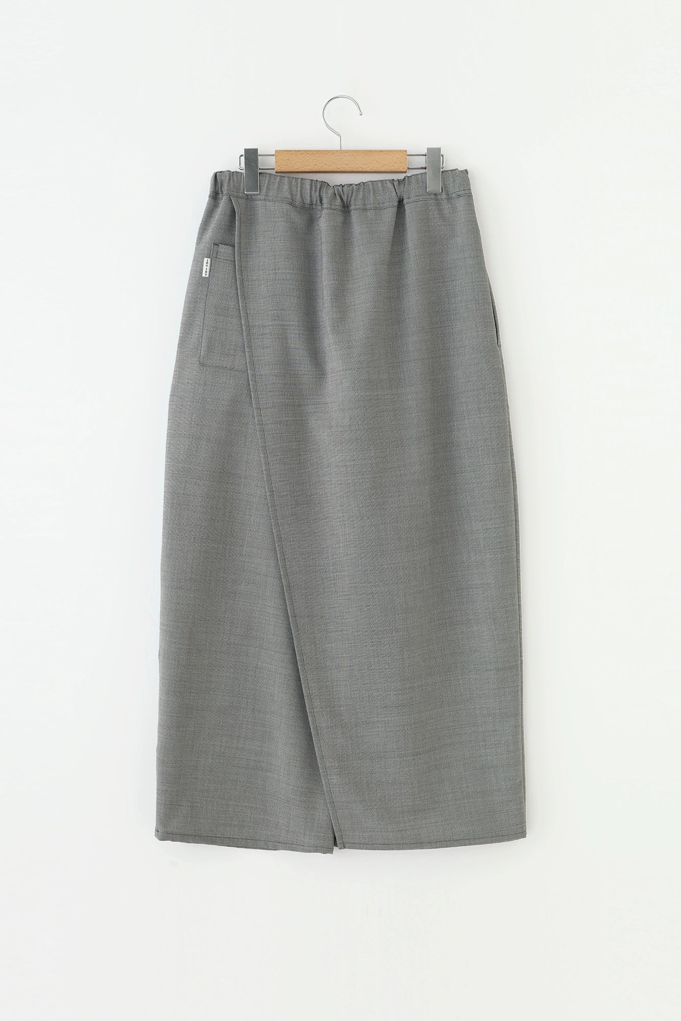 【Ships Ard 9/22】Combed Yarn Twill Weave Wrap Hakama Pants／Light Grey