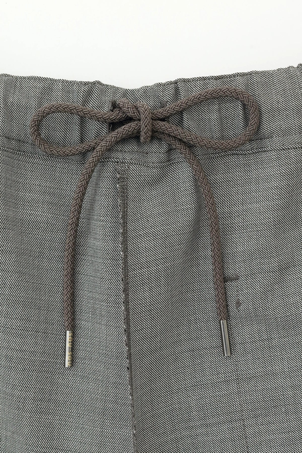 【Ships Ard 9/22】Combed Yarn Twill Weave Wrap Hakama Pants／Light Grey