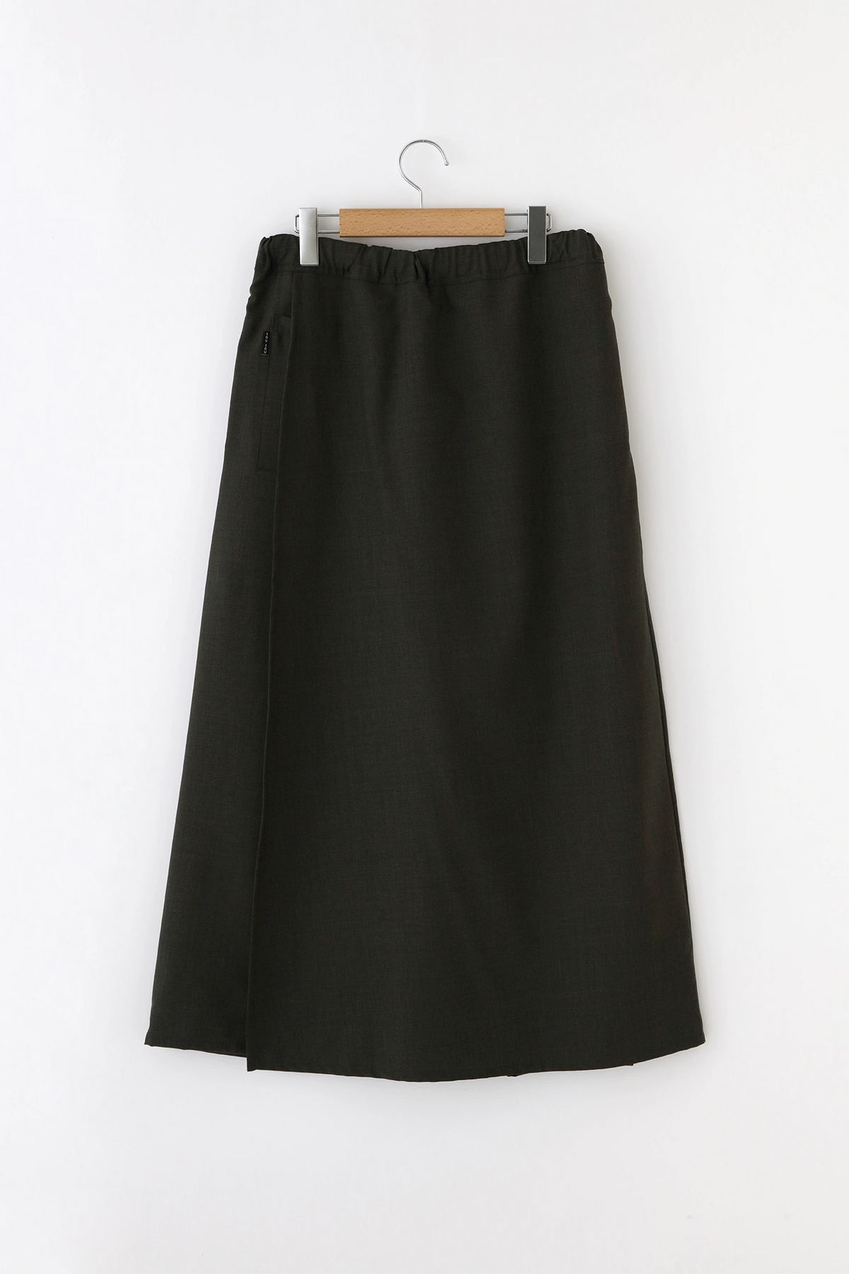 Manteau léger Laine peignée ample / gris foncé 