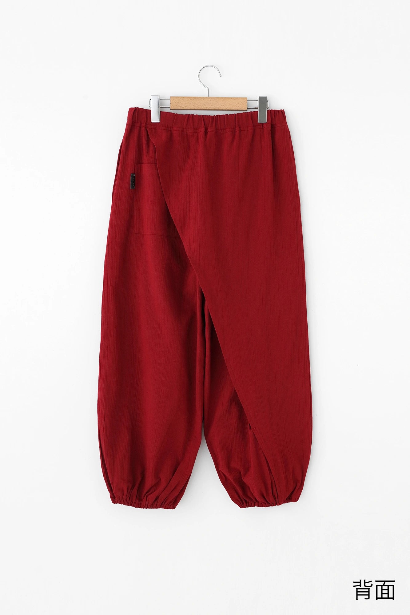 【Ships ard. 4/21】Chizimi Cotton 20/20 Wrap Harem Pants  / Dark Red