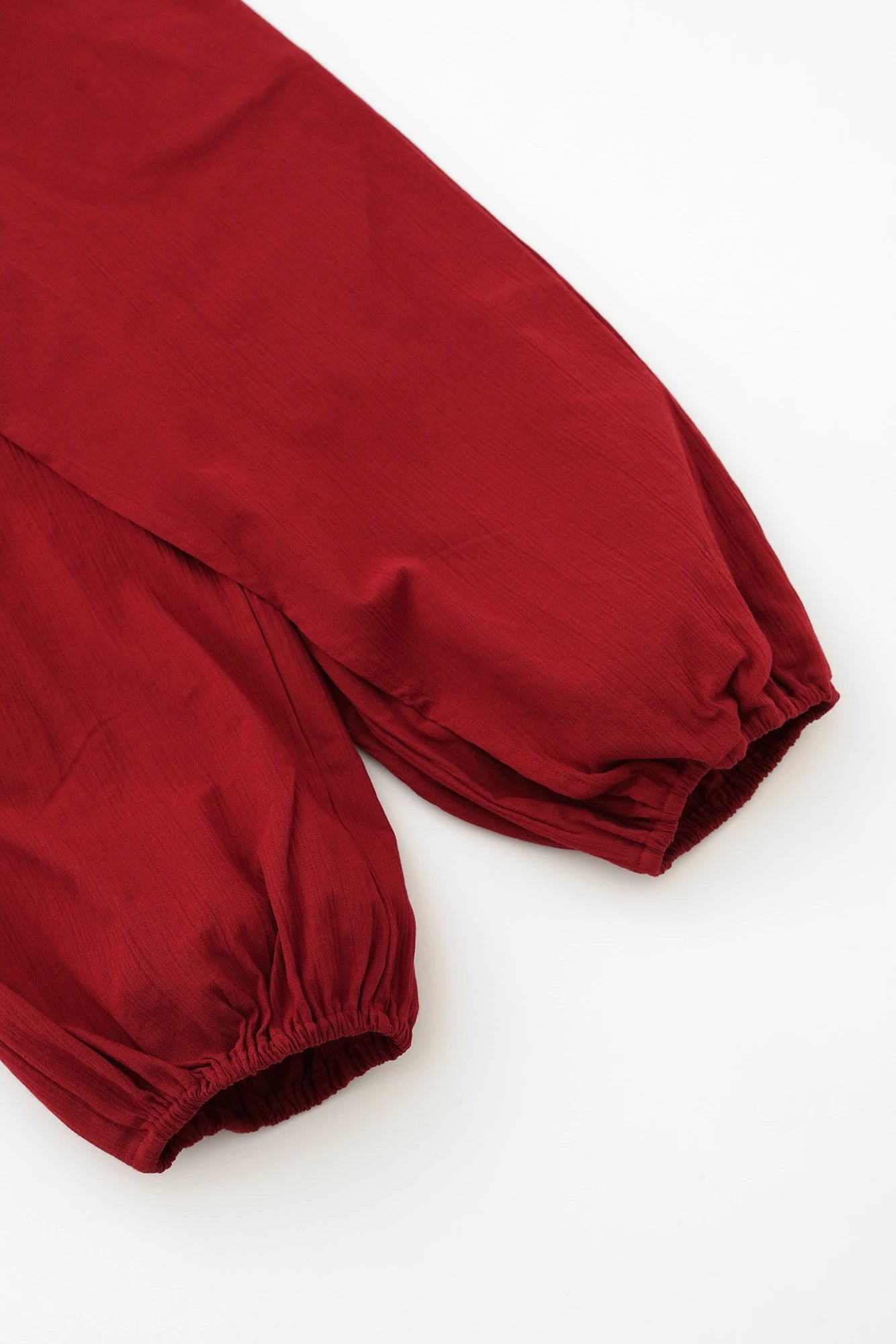 【Ships ard. 4/21】Chizimi Cotton 20/20 Wrap Harem Pants  / Dark Red
