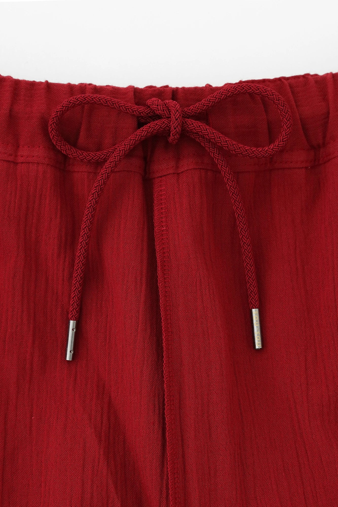 【Ships ard. 4/21】Chizimi Cotton 20/20 Wrap Harem Pants  / Dark Red