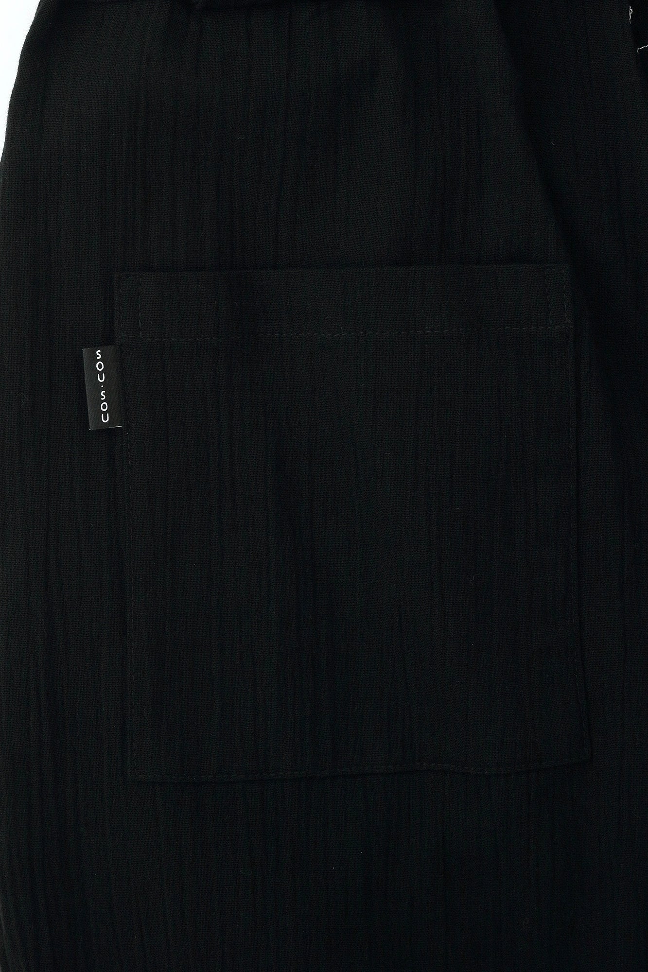 【Ships ard. 6/23】Chizimi Cotton 20/20 Wrap Harem Pants Bi-color / Black×Pine Cones