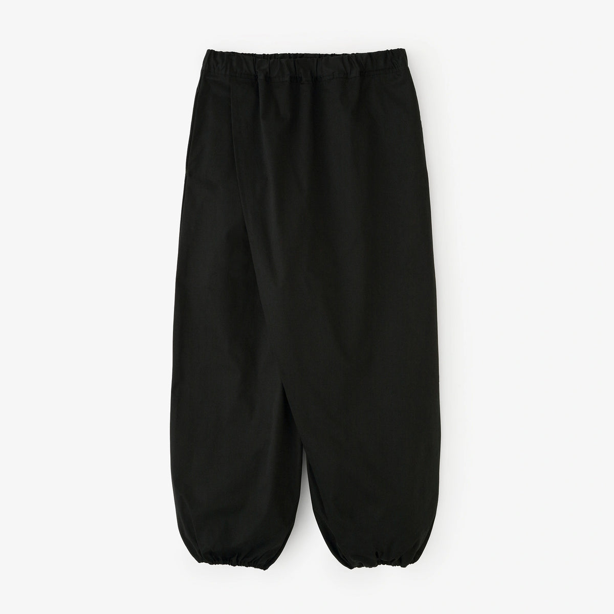Shin Ratine Weave Wrap Harem Pants／Black