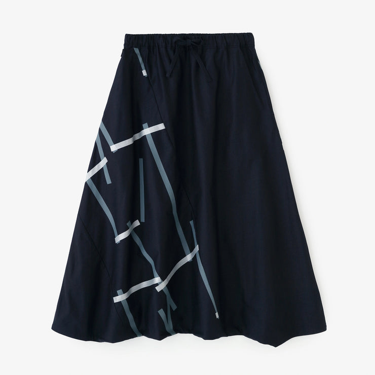 Back Satin Fuji Pants/Dark Navy×Tobi