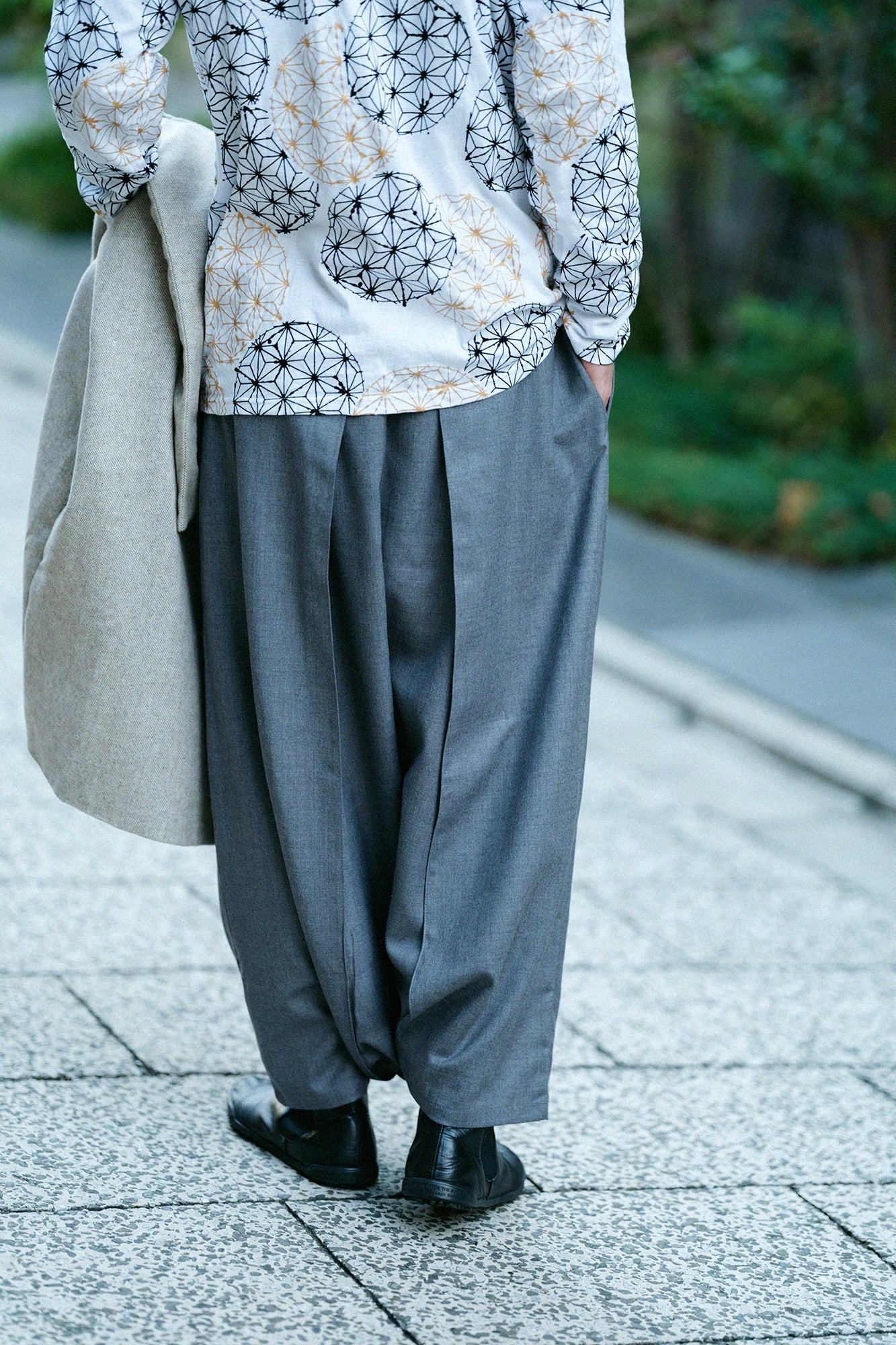 超級100羊毛 袴富士（飛鼠褲）／灰色