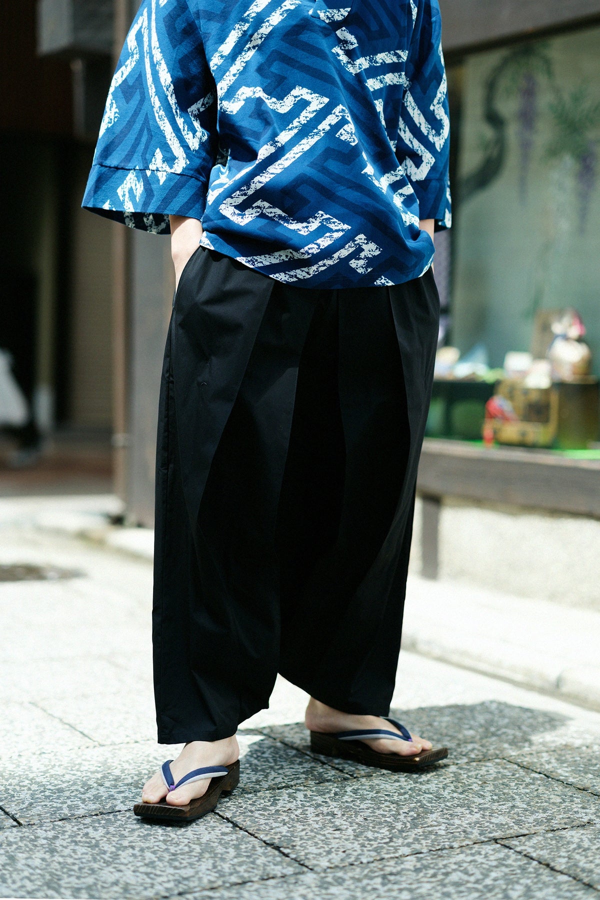 Extra langes Baumwoll-Schreibmaschinentuch Hakama Fuji/Nurebairo