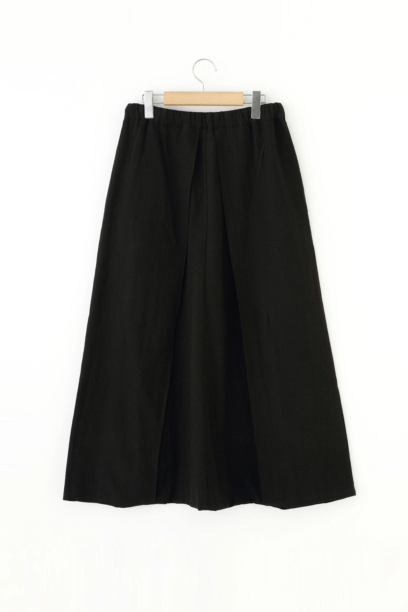 Cotton-linen Blend Hakama Fuji Pants／Black