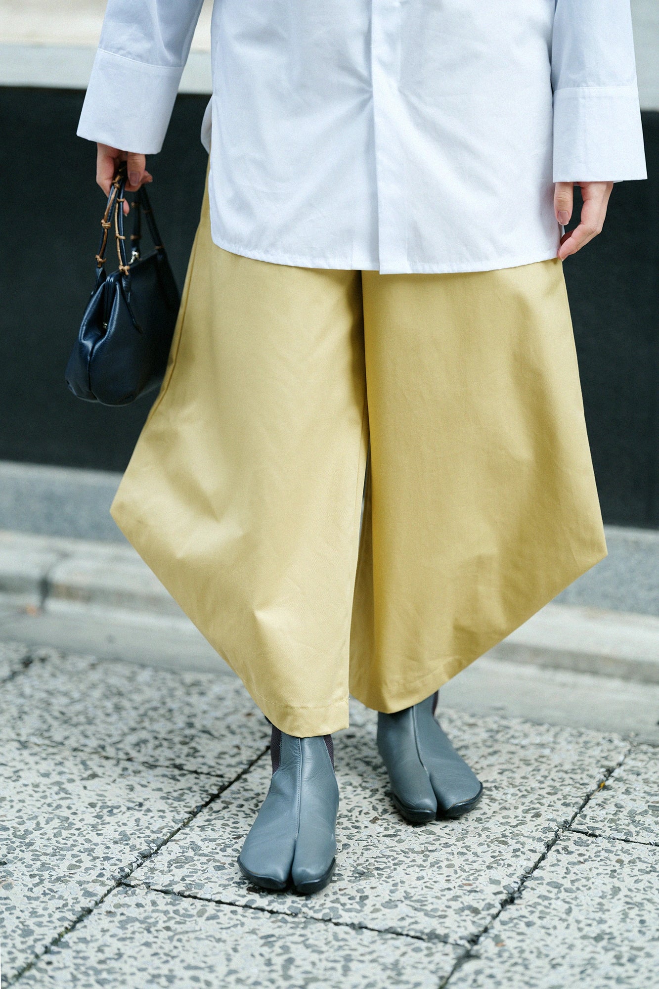 Chino Tissu Large Monpe Odayaka/Jaune Pâle
