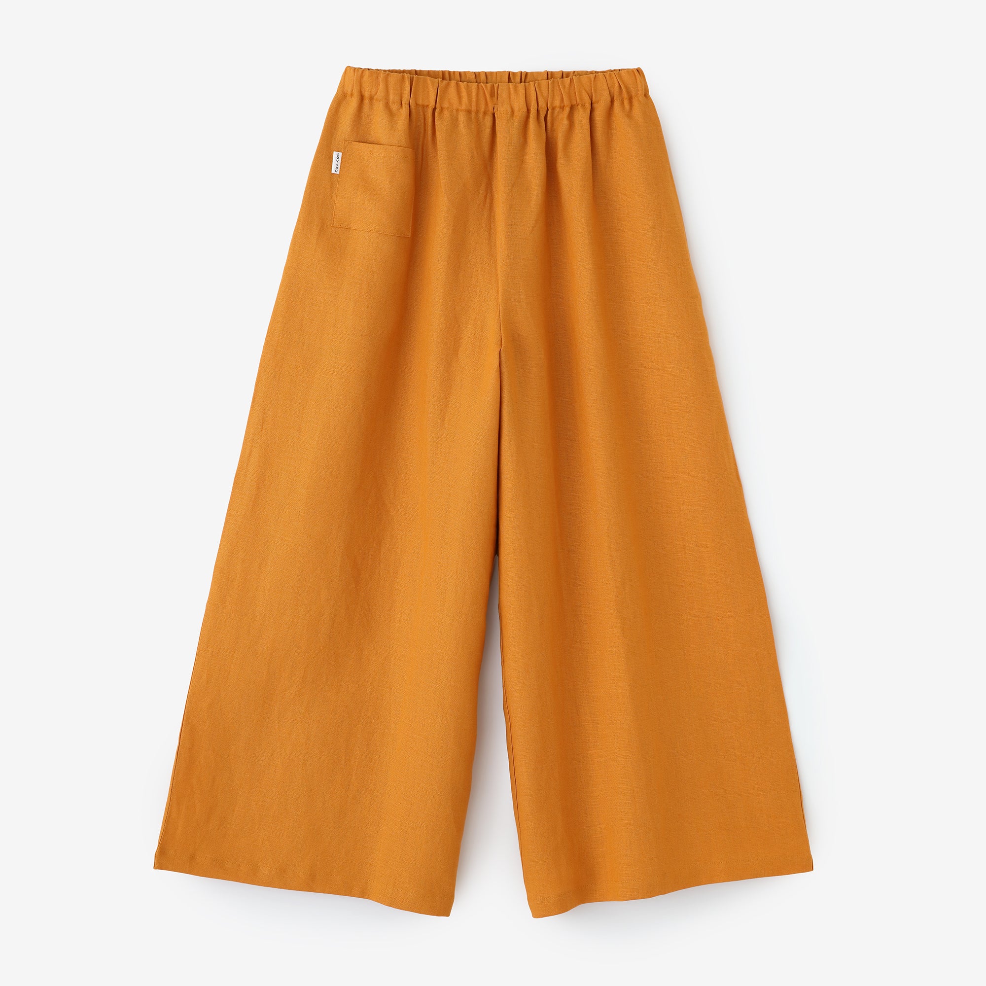 【Scheduled to ship around Mar 3】Linen Wide-legged Pants／Golden Brown