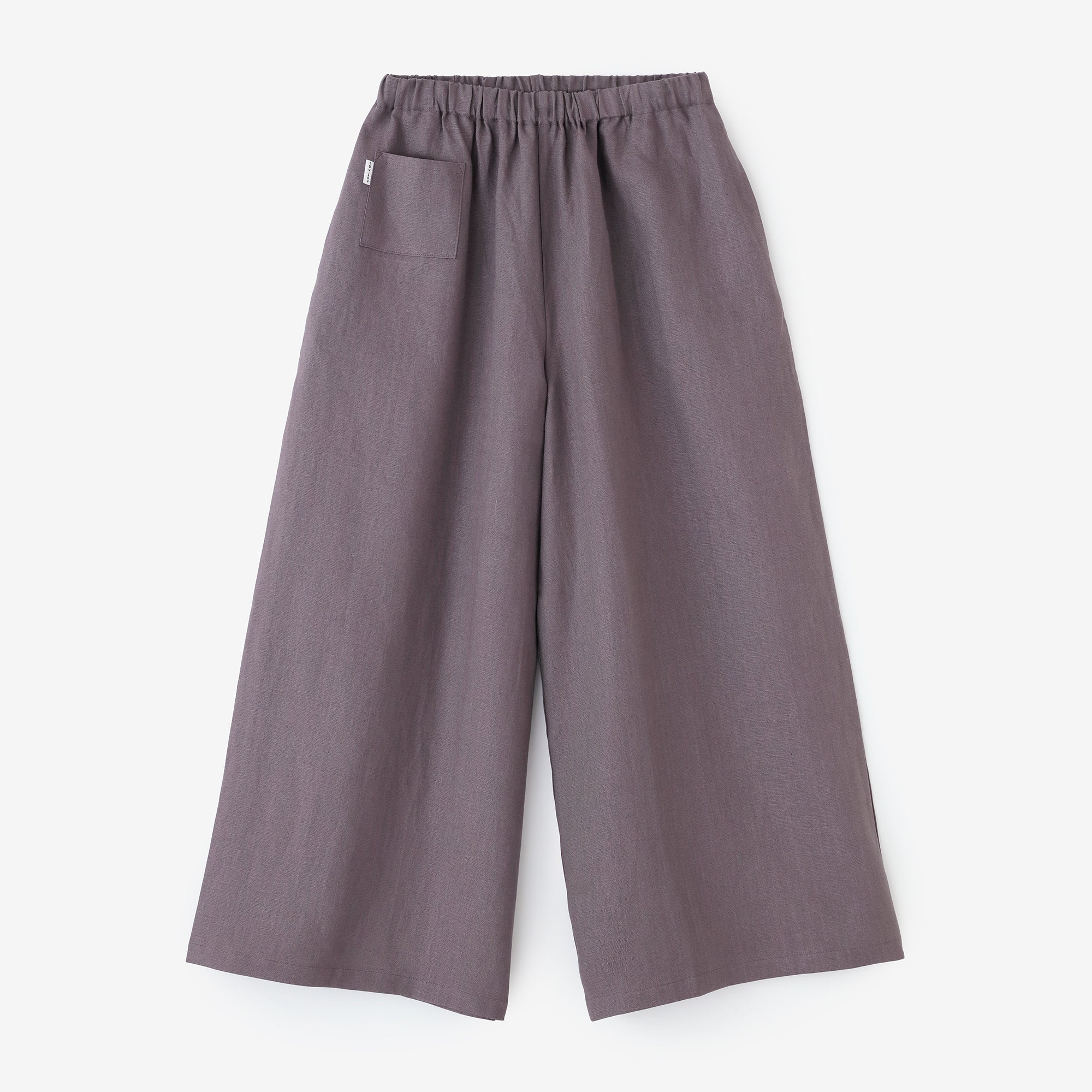【Scheduled to ship around Mar 3】Linen Wide-legged Pants／Greyish Purple
