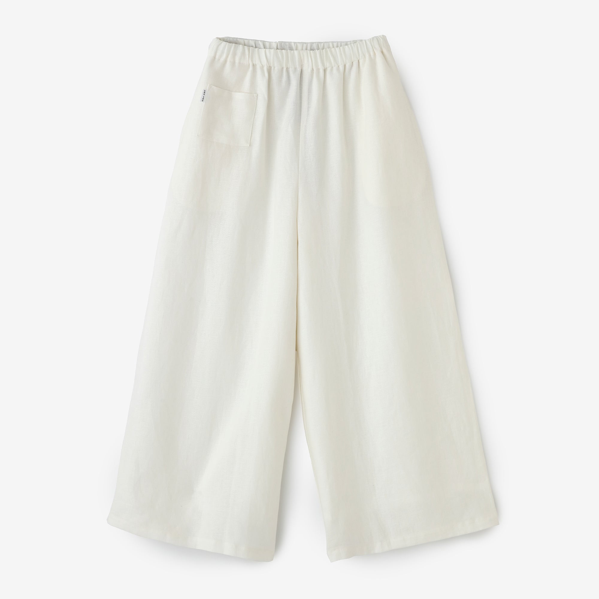 【Scheduled to ship around Mar 3】Linen Wide-legged Pants／White