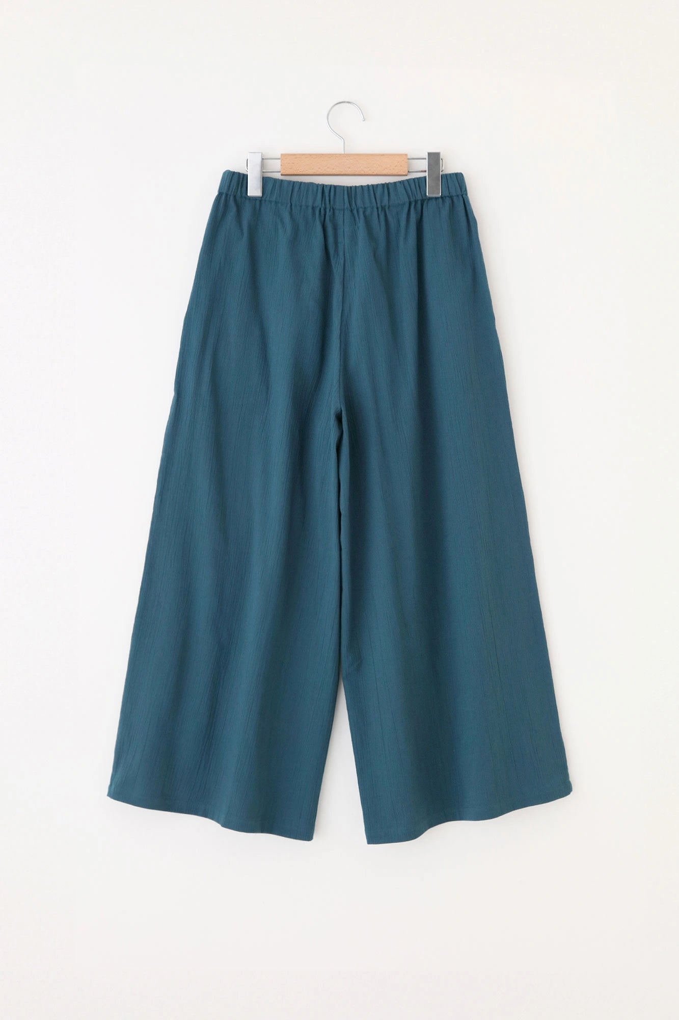 【Ships ard. 4/21】Chizimi Cotton 20/20 Wide-legged Pants / Blue