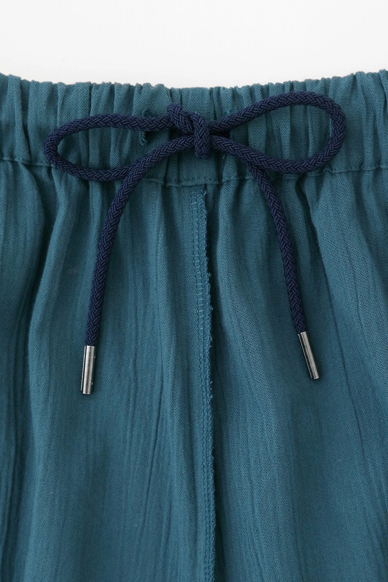 【Ships ard. 4/21】Chizimi Cotton 20/20 Wide-legged Pants / Blue